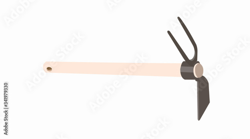 Vector isolated Illustration of a Hoe Cultivator