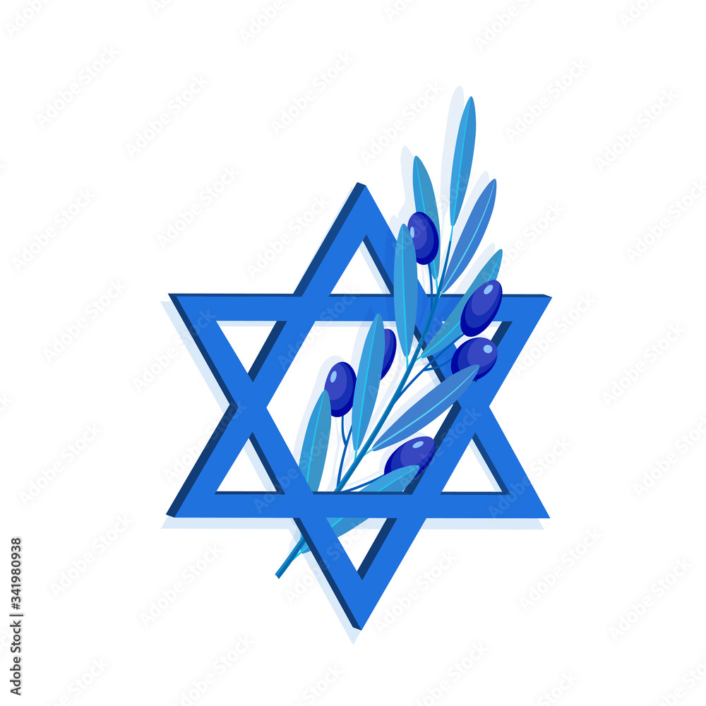 Star of David and olive branch Star of David and olive branch