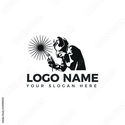 Welding logo industrial  logo company logo design low anggel, WELDER LOGO SIMPLE AND CLEAN LOGO 