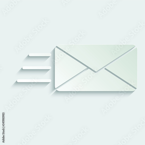 Paper mail icon. The envelope. line style