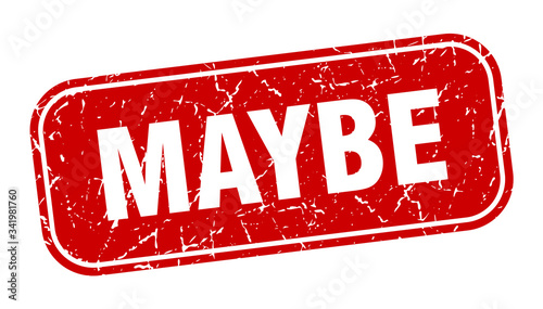 maybe stamp. maybe square grungy red sign