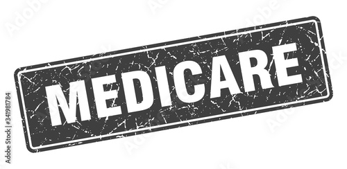 medicare stamp. medicare vintage black label. Sign
