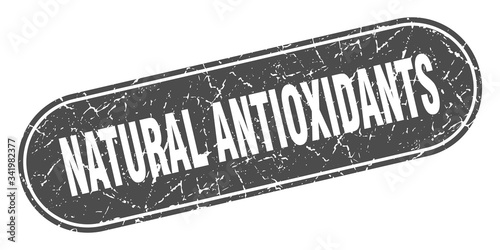 natural antioxidants sign. natural antioxidants grunge black stamp. Label