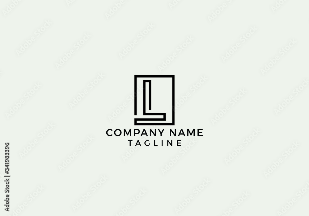 Creative Letter L Logo Icon Minimal Unique Design with Black and White Color in Vector Editable File.