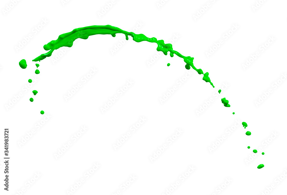 green paint splash isolated on white background green paint splash isolated on white background