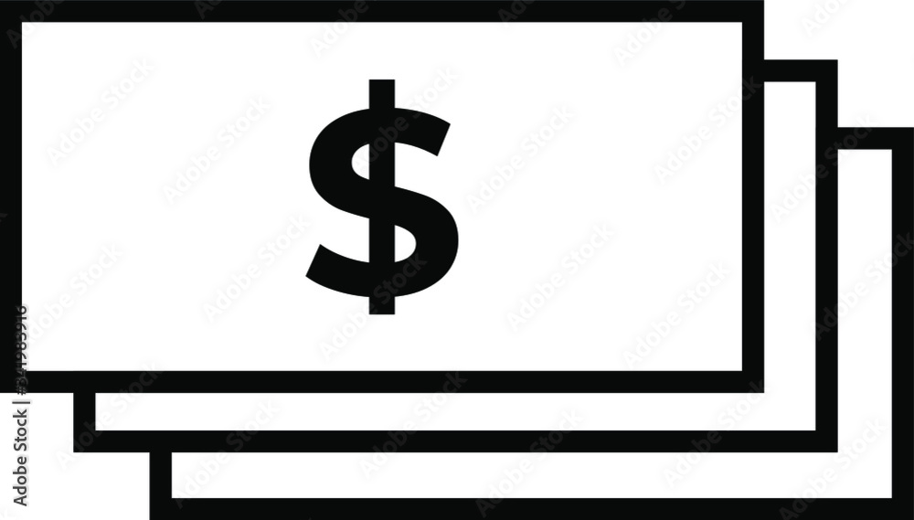 vector icon with the dollar title, with business categories vector icon with the dollar title, with business categories