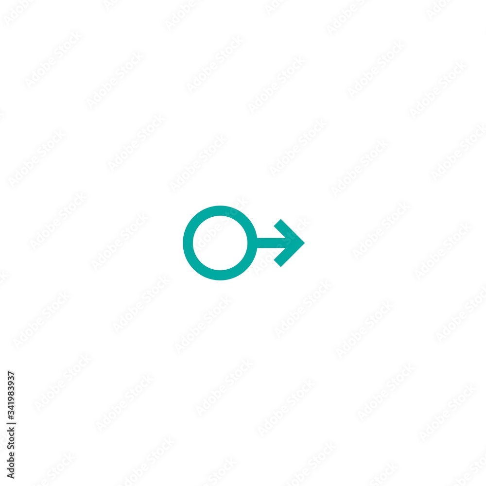 Blue male gender sign. Man, mars, masculine symbol. Blue male gender sign. Man, mars, masculine symbol.