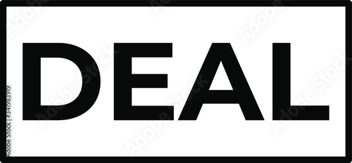 vector icon with the title of the deal with the business category