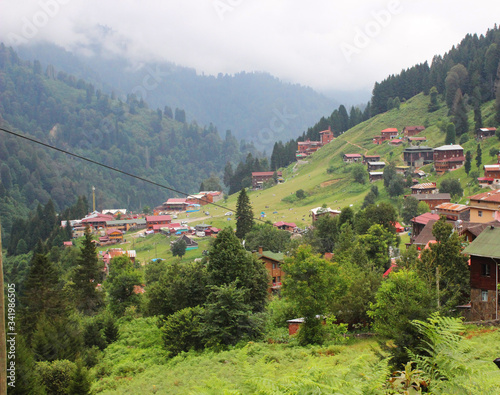 Obraz na płótnie Ayder Plateau,The Ayder Valley lies between Artvin. A popular destination for summer tourism. Artvin ,Turkey 09 August 2016 w salonie