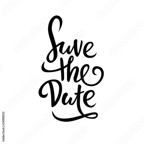 Save the date. lettering