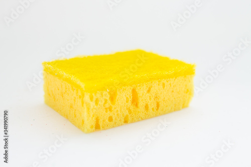 sponges for washing dishes on a white background