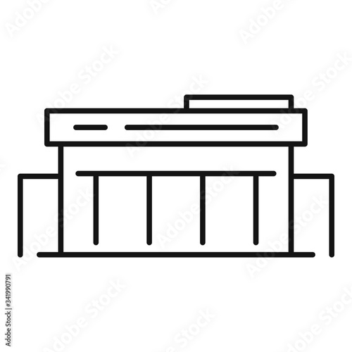 Retail exhibition center icon. Outline retail exhibition center vector icon for web design isolated on white background