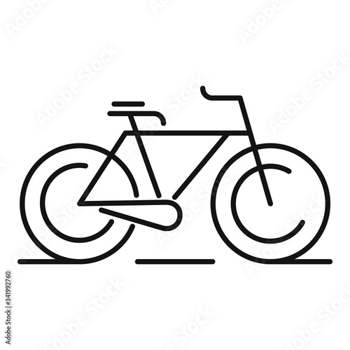 Bike rent transport icon. Outline bike rent transport vector icon for web design isolated on white background