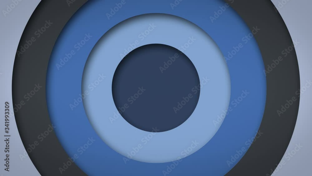 abstract logo promo pattern of circles with the effect of displacement blue clean rings animation abstract background for business presentation seamless loop 4k  render
