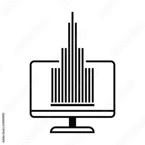 outline enterprise vector icon. marketing concept illustration sign. business symbol. collaboration logo. © Denys