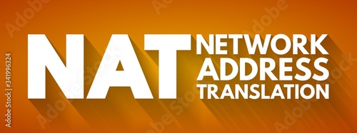 NAT - Network Address Translation acronym, technology concept background