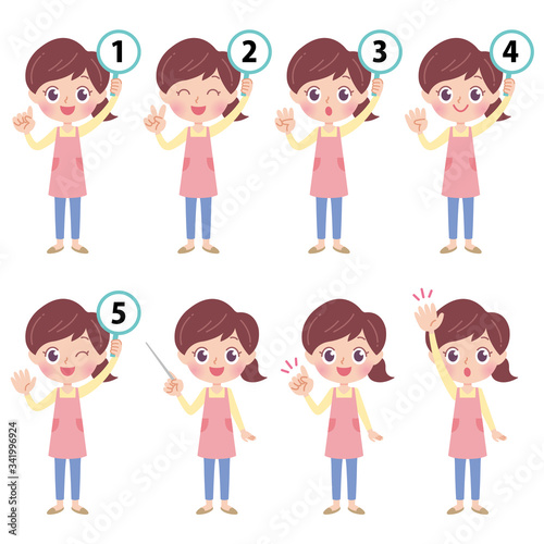 cute type nursery teacher_number