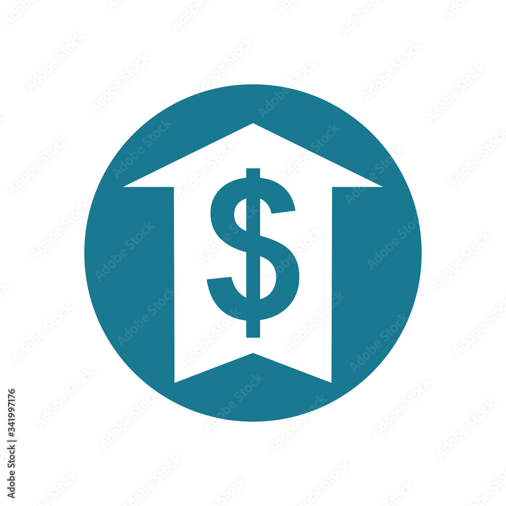Cost increasing icon. Price elevated sign. Price raise symbol isolated on white background. Vector illustration Cost increasing icon. Price elevated sign. Price raise symbol isolated on white background. Vector illustration
