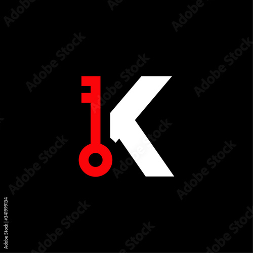 Vector Logo Letter Safety Security Key K