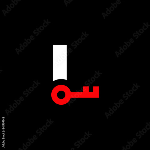 Vector Logo Letter Safety Security Key L