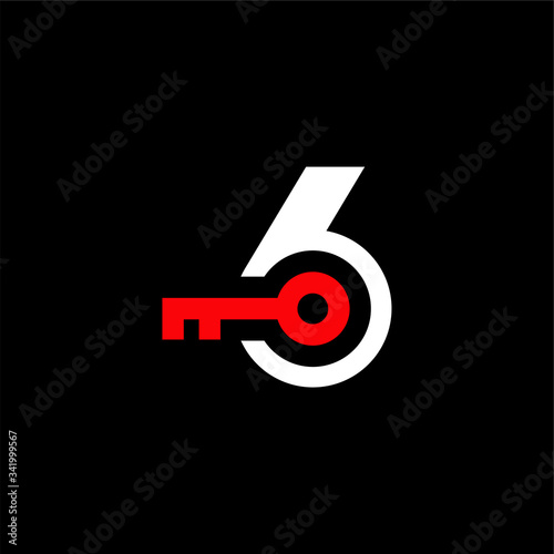 Vector Logo Number Safety Security Key 6
