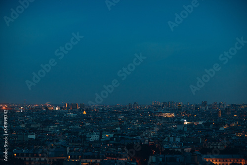 Fototapeta Naklejka Na Ścianę i Meble -  View of Paris with Montparnasse at night