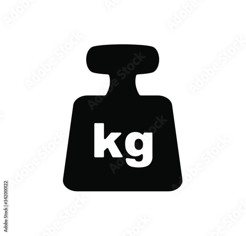 kilogram icon on white background