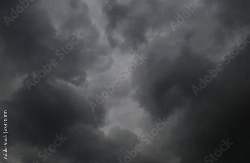 Dark storm clouds background, Weather concept