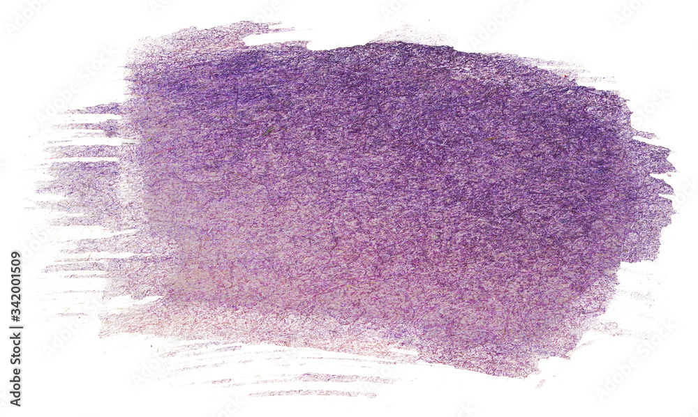 Watercolor blotch purple on a white background