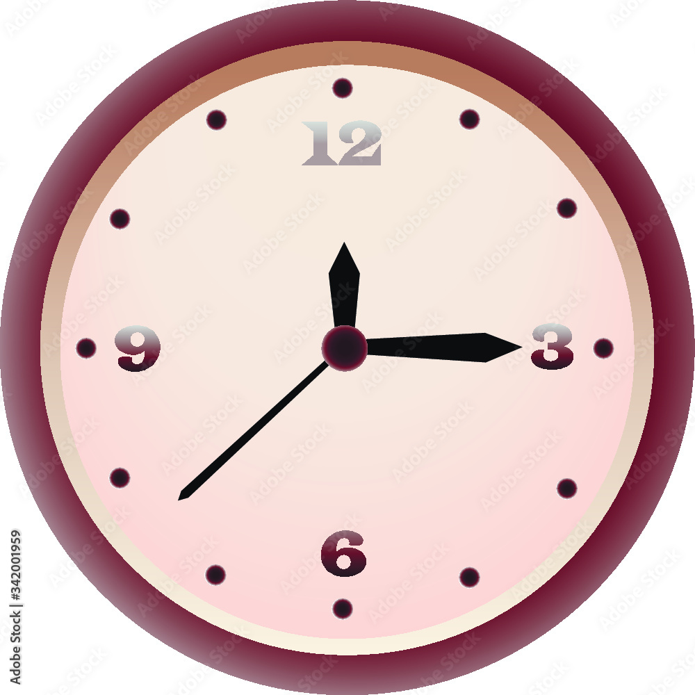 Vector clock on white background Vector clock on white background