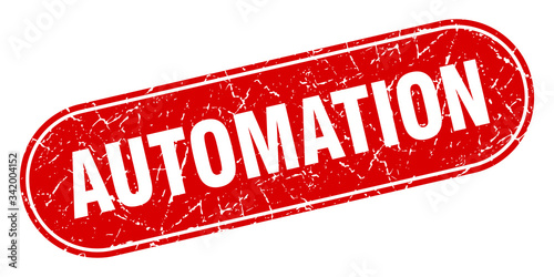 automation sign. automation grunge red stamp. Label
