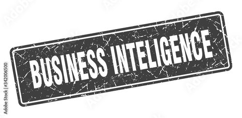 business inteligence stamp. business inteligence vintage black label. Sign