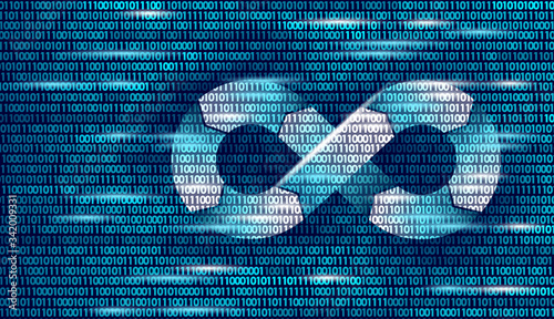 Devops software development operations infinity symbol. Programmer administration system life cycle quality. Coding building testing release monitoring. Data flow vector illustration