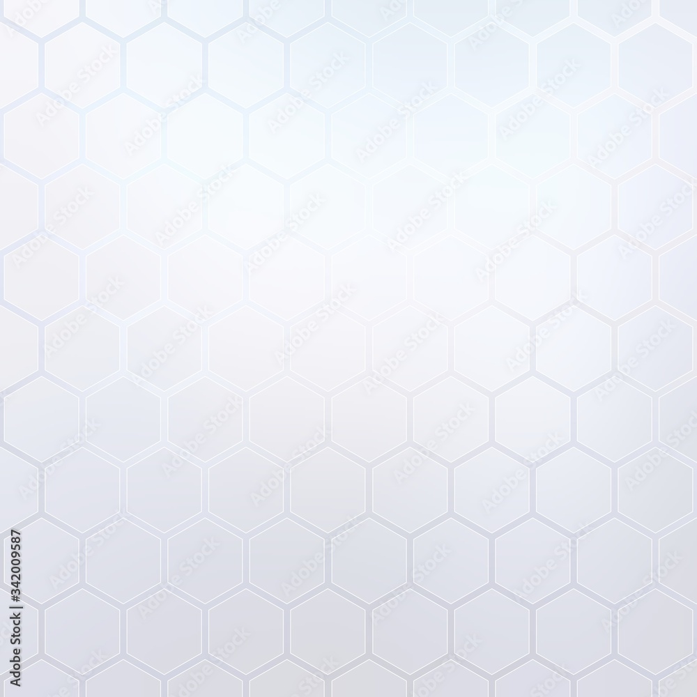 Naklejka premium Subtle hologram hexagon geometric background. Light iridescent mosaic pattern. Cool trend illustration.