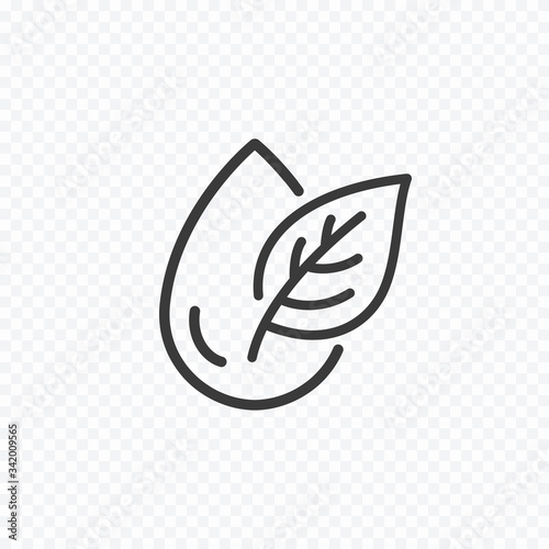 Icon of eco, vegan and no artificial free elements. Vector certified, tested products for skin, hair and food. Healthcare cosmetic natural sign