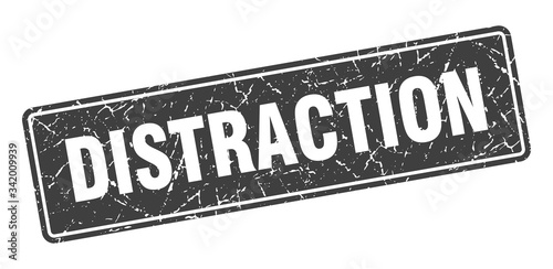 distraction stamp. distraction vintage black label. Sign