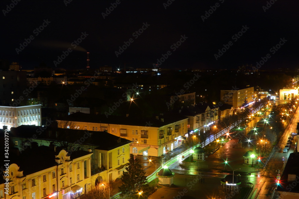 night city lights from a height