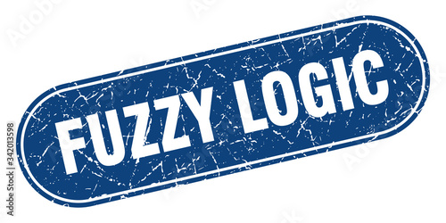 fuzzy logic sign. fuzzy logic grunge blue stamp. Label