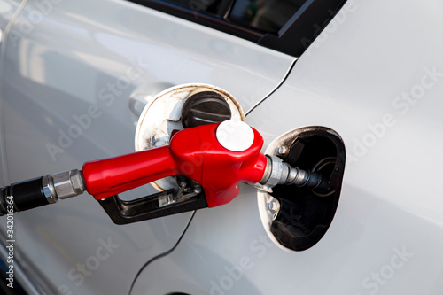 Car refueling on the petrol station