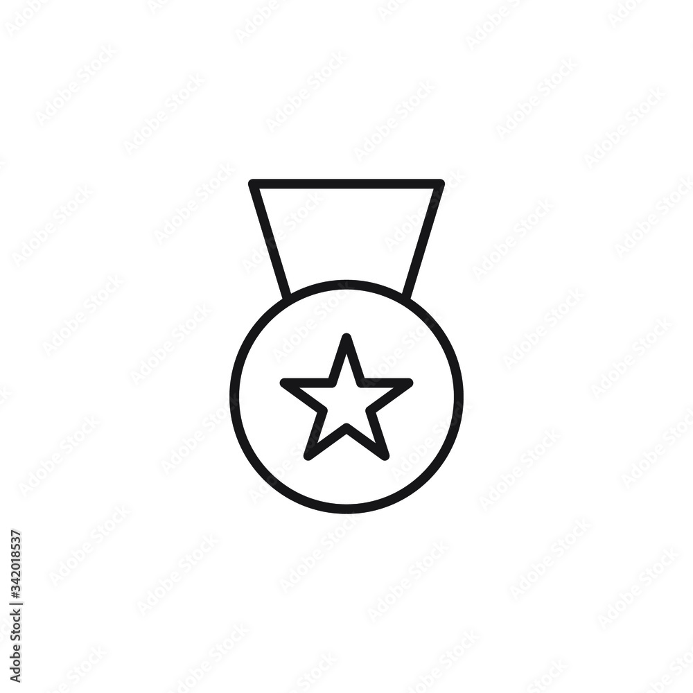 medal icon vector illustration outline design medal icon vector illustration outline design