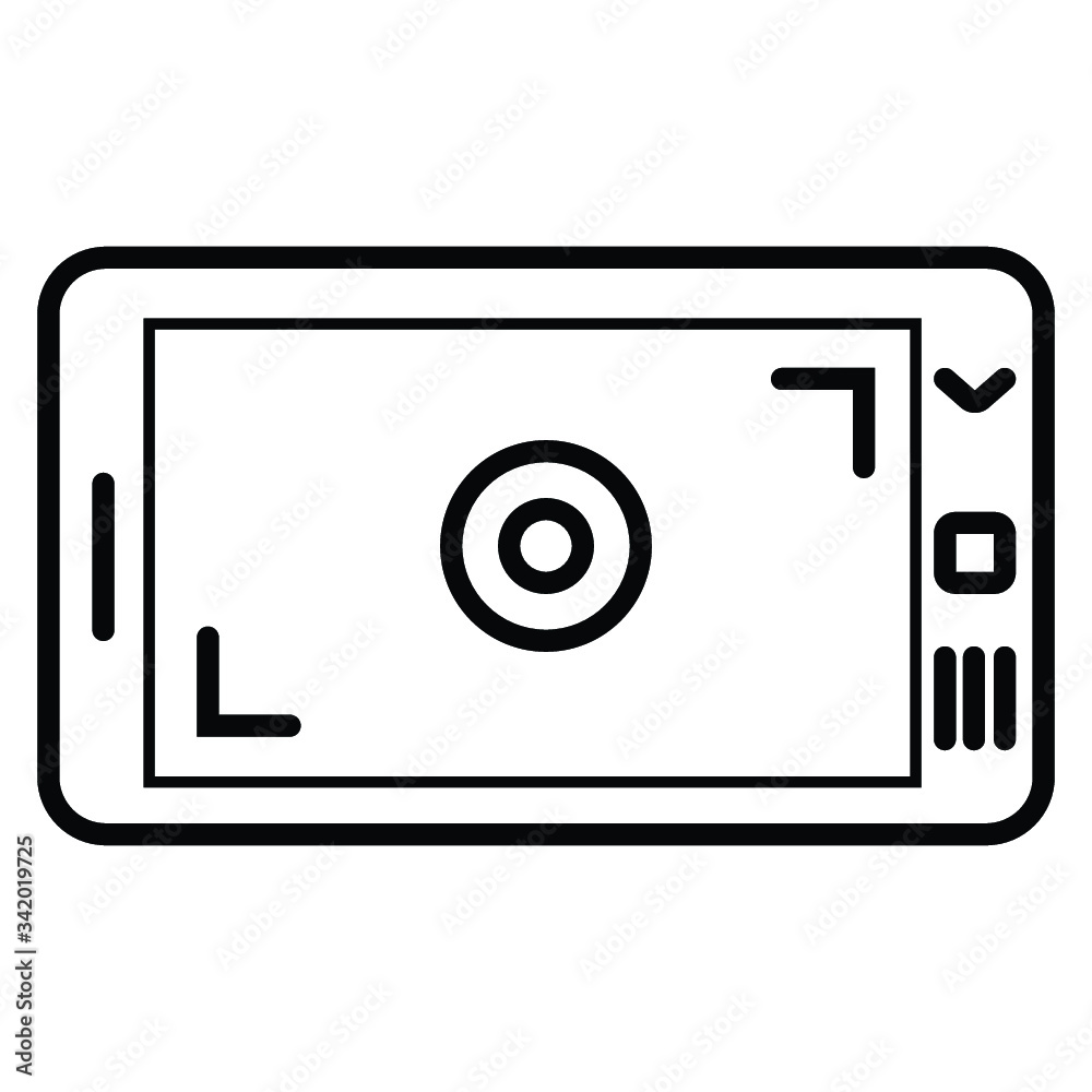 Smartphone video record icon illustration Smartphone video record icon illustration