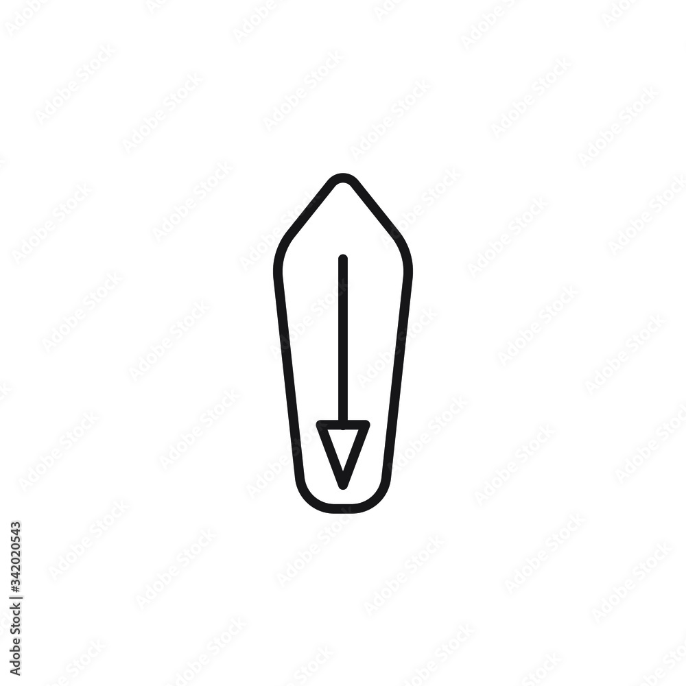 surfboard icon vector illustration outline design surfboard icon vector illustration outline design