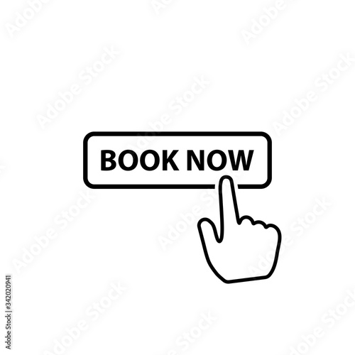 Book now button icon line style