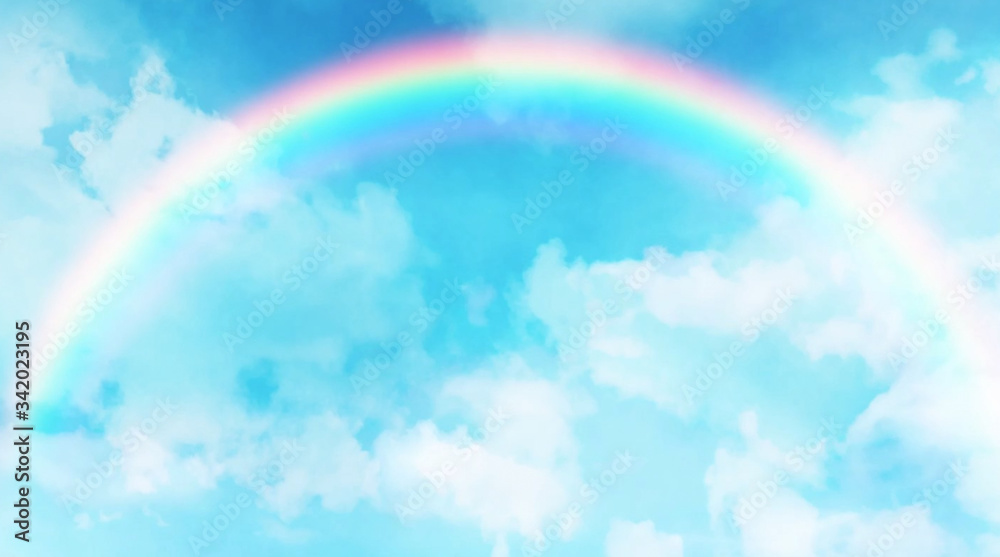 虹が架かった空 虹が架かった空