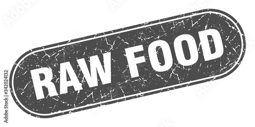 raw food sign. raw food grunge black stamp. Label