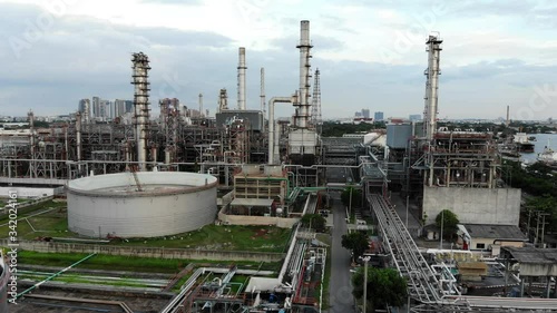 Oil and gas industry - refinery factory - petrochemical plant industrial oil and gas background