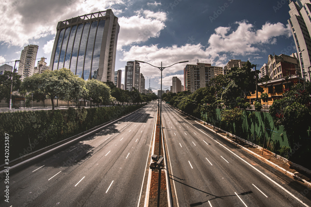 Naklejka premium Av. 23 de Maio São Paulo quarentena