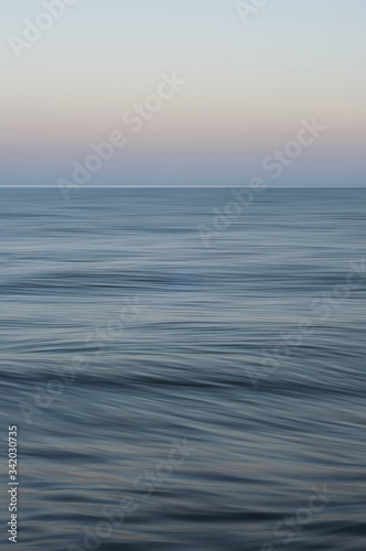 blue sky and water. long exposure sea. Evening sea. Gradient. 