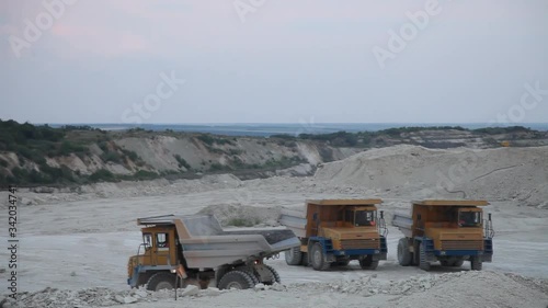 Wallpaper Mural Heavy Mining Dump Truck Being Loaded With Iron Ore in pit Torontodigital.ca