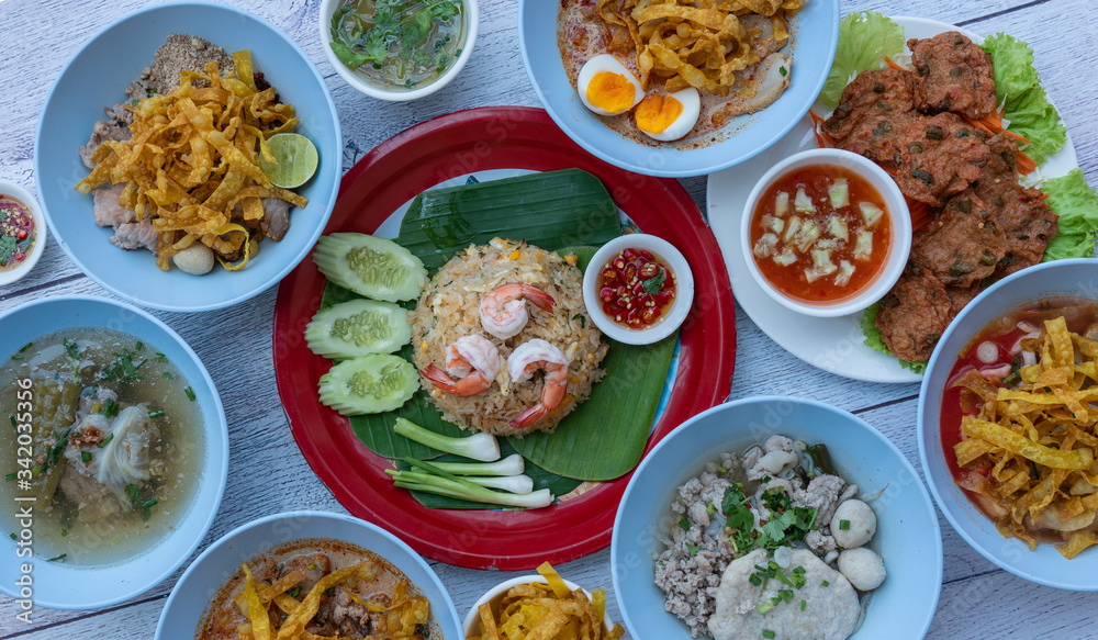 Thai Food Mixed Dishes Thai Food Mixed Dishes